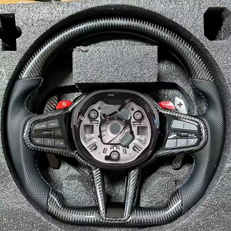 Tech Car Accessories - Lenkrad aus Kohlefaser und Leder für