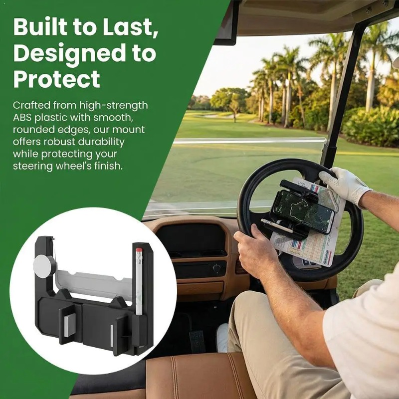 Mobile Tech Accessories - Golfwagen-Handyhalterung für Lenkrad, hochklappbare Handyhalterung für
