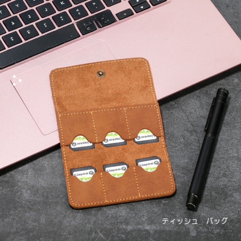Mobile Tech Accessories - Speicherkartenetui aus PU-Leder, multifunktionaler Multi-Slot-Halter für