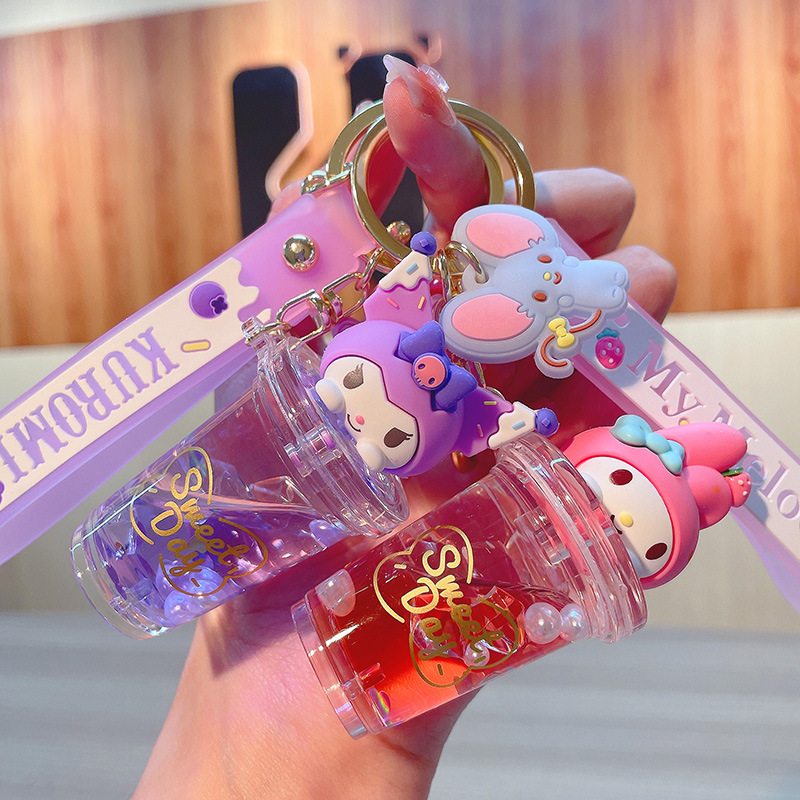 Kawaii Tech Accessories - Sanrio Kuromi Melody Quicksand Schlüsselanhänger Niedlicher