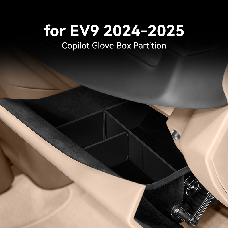 Tech Car Accessories - Handschuhfach-Organizer-Trennwand für Kia EV9 2024-2025, Mittelkonsolen-Aufbewahrungsfach
