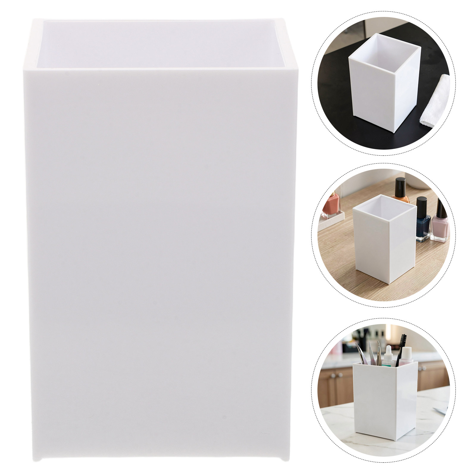 Tech Accessories Storage - Weißer Nagel-Organizer Aufbewahrungskorb für Salon-Schreibtisch Nagelwerkzeuge